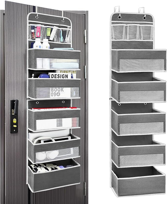 Bathroom Organizers and Storage, 6 Shelf of Reinforcement Anti-Tilt can Bear 44lb Closet Organizers and Storage, Suitable for Bedroom, Pantry, Kitchen, Bathroom, Dark Grey, 6 Shelf-NeatNest
