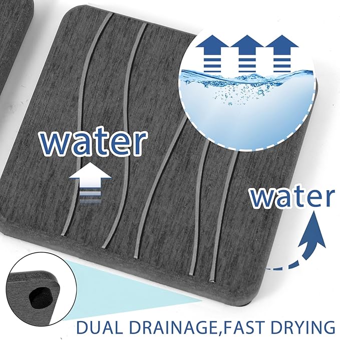 2PCS Water Absorbing Stone Tray, Fast Drying Stone Sink Tray, Water Absorbent Diatomite Trays, Stones Soap Trays, Diatomite Coasters for Kitchen Sink Bathroom Counter, Hand Soap Dish & Holders-NeatNest