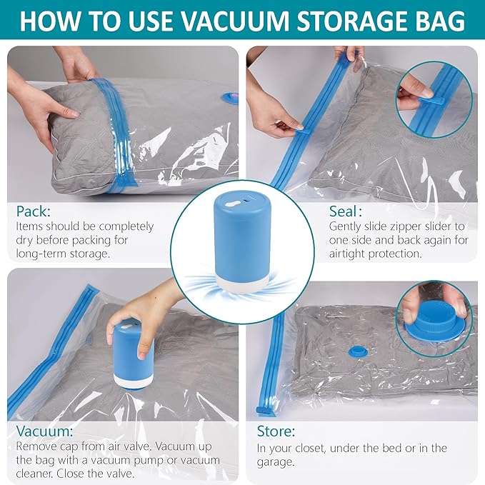26 Pack Space Saver Storage Bags with Electric Air Pump-NeatNest