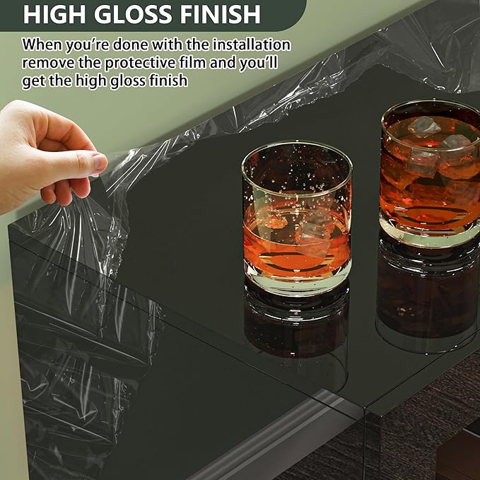 Clikuutory Modern LED Black 67 inch TV Stand with Power Outlet and Large Storage for 40 50 55 60 65 70 75 Inch TVs, Wood TV Console with High Glossy Entertainment Center for Living Room, Bedroom-NeatNest