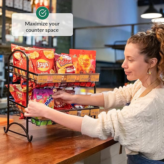 Candy Display Rack | Stackable Candy Organizer | Countertop Snack Organizer 1-Pack-NeatNest