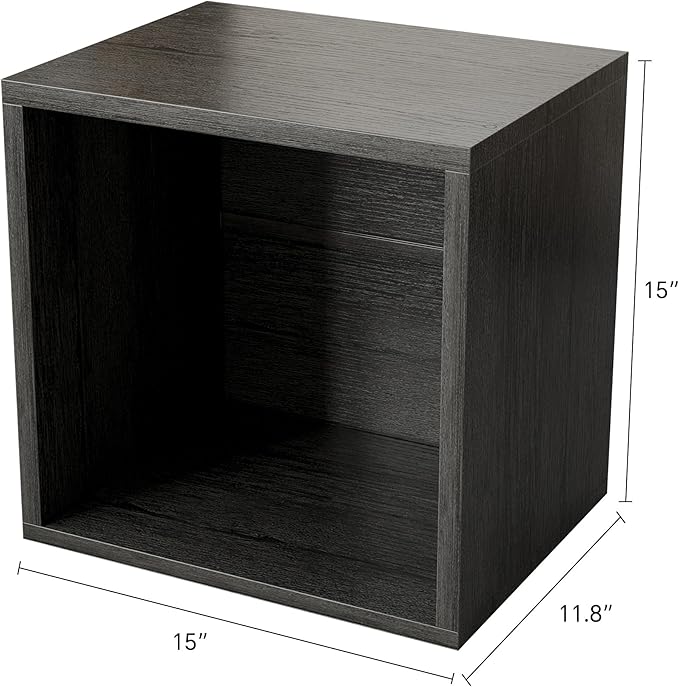 FUSUNBAO Magic DIY Cube Storage Organizer Stackable Cubes for Home Books Clothes Toy-Modular Cubby Storage System-Office Cubical-Bookcase Closet(French Oak,General Cube)-NeatNest
