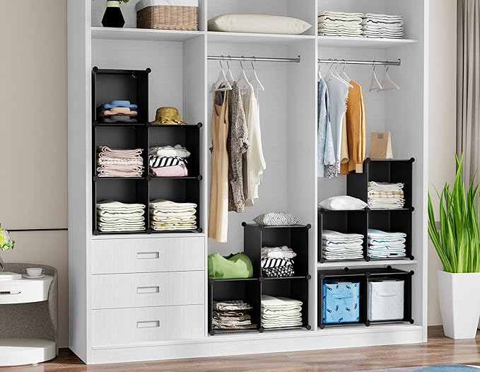 HOMIDEC 6-Cube Storage Organizer, Closet Organizer Storage Cabinet Shelf Bookcase Bookshelf,Storage Cubes Organizer Cabinet for Kids,Closet, Bedroom,Bathroom-NeatNest