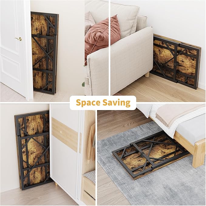 Elephance Folding Desk Writing Computer Desk for Home Office, No-Assembly Study Office Desk Foldable Table for Small Spaces-NeatNest
