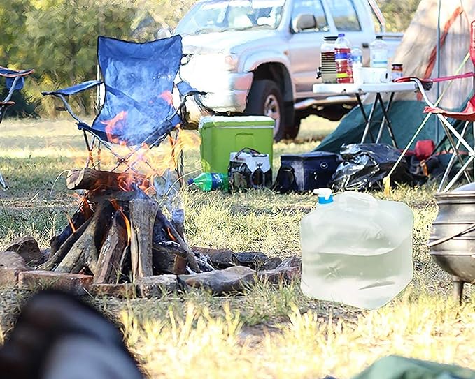 Cedilis 2 Pack 5.3 Gallon Collapsible Water Container with Spigot, Food Safe Water Storage Jug, BPA-Free Camping Water Storage Jug Canteen for Outdoor Hiking and Emergency, Portable, Foldable-NeatNest