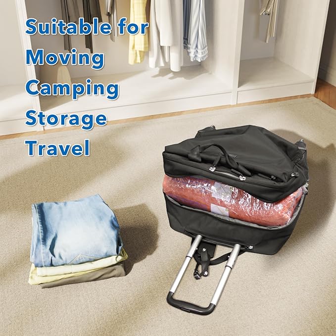 12 Pack Compression Bags for Travel | Vacuum Seal Storage Bags for Luggage & Dirty Clothes | Travel Packing Space Saver Bags for Suitcases & Home Organization | MEIQIHOME-NeatNest