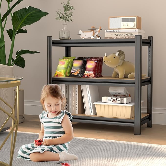 Kitchen Storage Shelves Heavy Duty 600lbs Capacity,3 Tier Adjustable Kitchen Shelf Easy Assembly Ideal for Pantry,Closet,Garage,Book 11.8" D*29.5" W*28.7" H