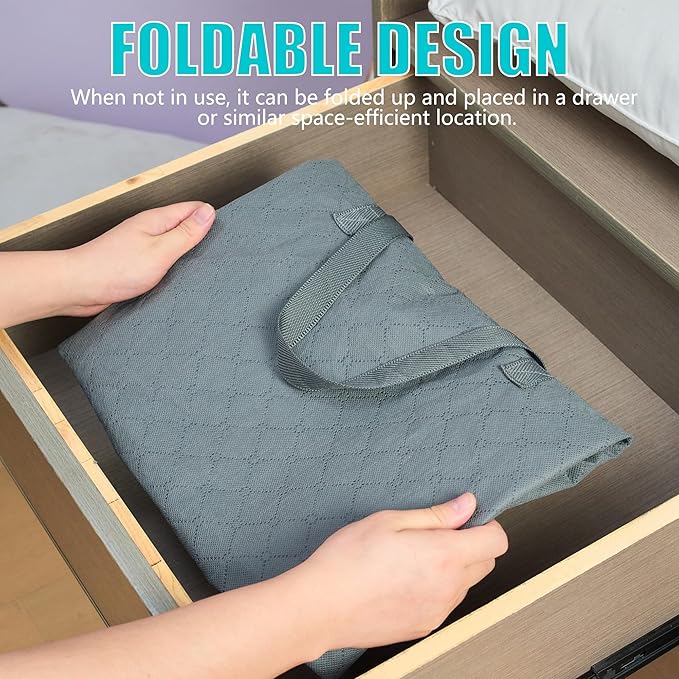 105L Extra Large Storage Bags for Blankets, King Comforters, Bedding, Clothes, Pillows, Sheets - Closet Organizers and Storage with 4 Handles & Clear Window, Foldable & Breathable (Grey, 2pack)-NeatNest