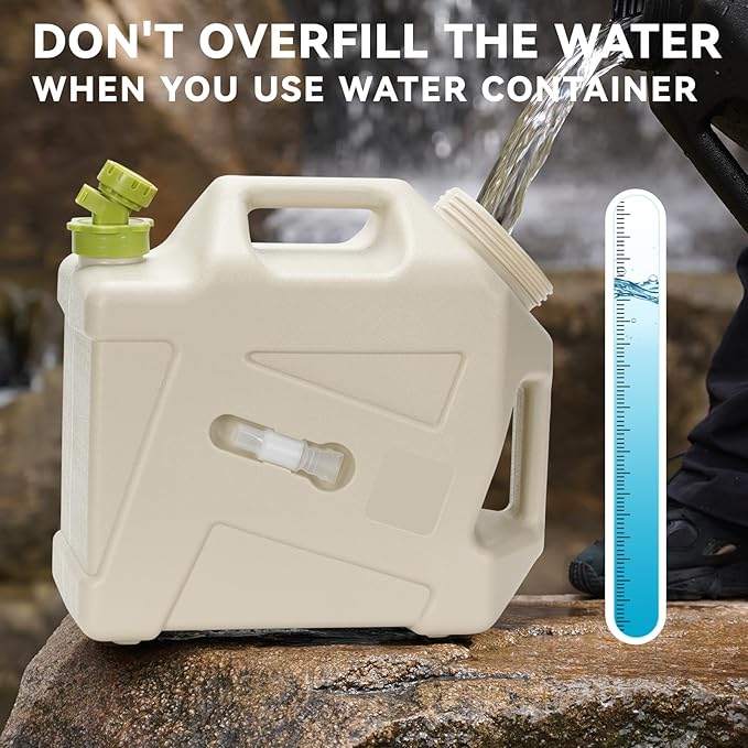 Camping Water Jug - 3.2 Gallan Water Container with Spigot | Portable Water Tank for Outdoor Hiking Picnic Supplies - White-NeatNest