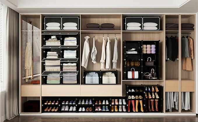 HOMIDEC Shoe Rack Organizer, 8 Tier Shoe Storage Cabinet 48 Pair Plastic Shoe Organizer Shelves for Closet Hallway Bedroom Entryway-NeatNest
