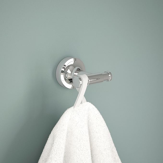 Franklin Brass Voisin (1-Pack) Towel Hooks Polished Chrome Bathroom Hooks Wall Mounted for Robes & Towels 2-Prong Hand Towel Hook Holder Kitchen, Bath, Bathroom Accessories VOI35-PC