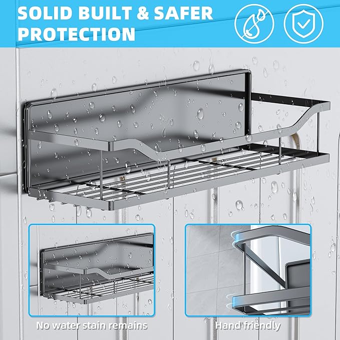 5 Pack Magnetic Shelves for Washing Machine & Refrigerator, Paper towel holder, Movable Powerful Magnetic Spice Racks with Unique Hollow Design, for Laundry Room and Kitchen Organization (Grey)
