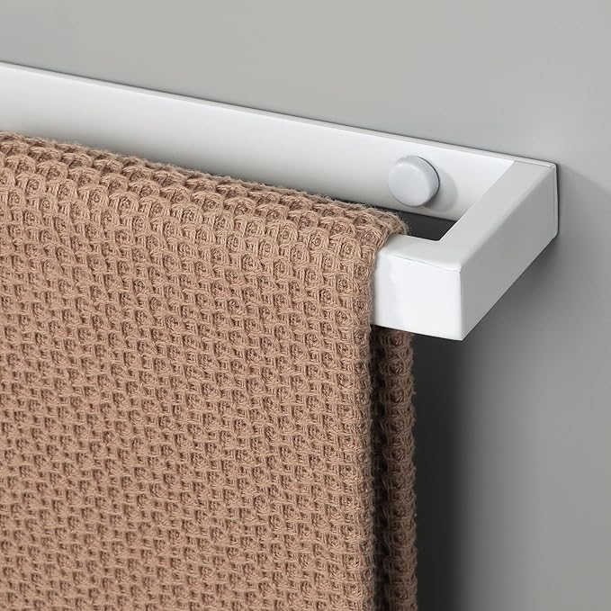 Alise Bath Towel Bar,Wall Mount Towel Holder Towel Rack Towel Hanger for Bathroom Lavatory,8 Inch SUS304 Stainless Steel Towel Rail,White Finish GJF020-W