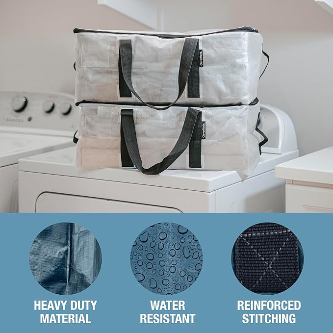 CleverMade Under Bed Storage Bag - Collapsible Storage for Shoes and Clothes Easy Use - Heavy Duty Utility Bag Home-NeatNest