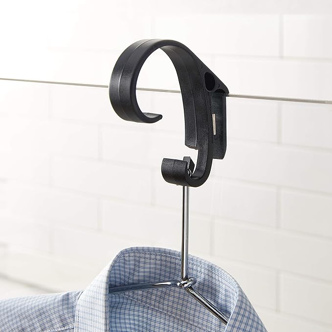 Travel Tool Over shower door hook Traveler's Steamer Clip Hook, Over The Door Hanger for Shower, Heavy Duty Clip Hooks for Clothes Bottle Opener & Phone Stand - 2 pack the travelers' duo