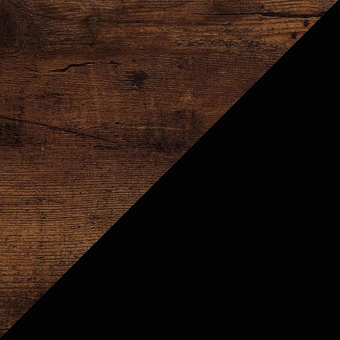 Convenience Concepts Oxford 1 Drawer Console Table with Shelves, Barnwood/Black-NeatNest