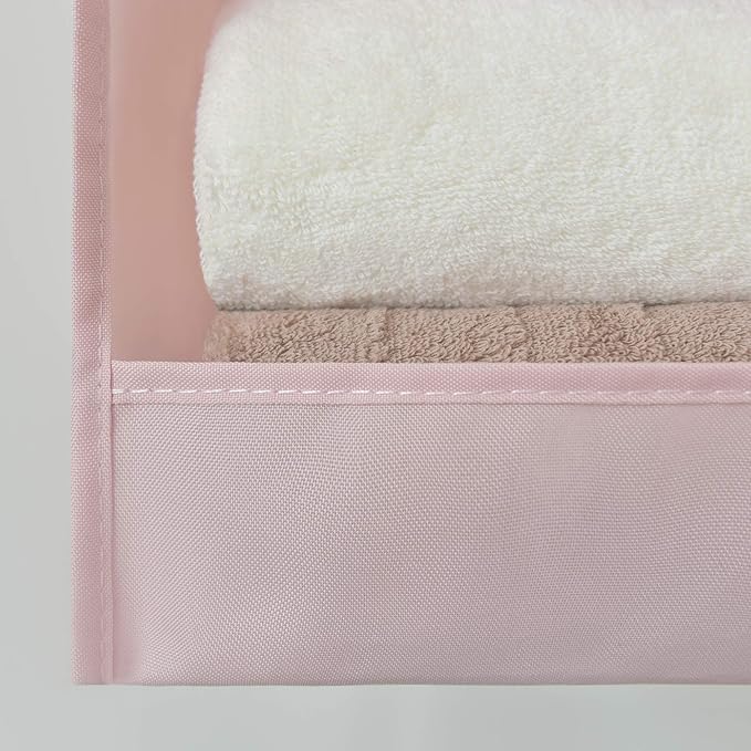 GRANNY SAYS 3-Shelf Hanging Closet Organizer, Collapsible Closet Hanging Shelves, Nursery Hanging Organizer, Pink, 29 ½" H X 12" W X 12" D, 1-Pack-NeatNest