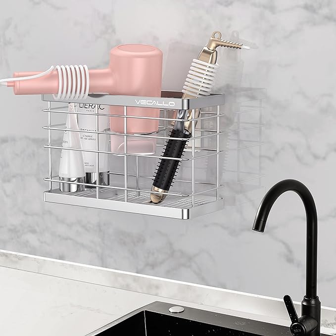 Hair Dryer Holder - Hair Tool Organizer Wall Mount/Adhesive Blow Dryer Holder/Curling iron holder Cabinet Door Bathroom Organizer for Hair Dryer, Curling Wands, Hair Straighteners-NeatNest