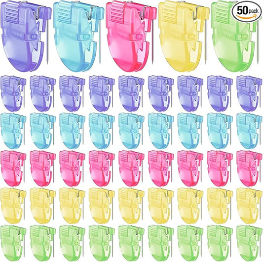 50 Pcs Cubicle Clips Fabric Panel Cubicle Accessories Fabric Partition Panel Wall Clip Office Photos Wall for Notes Memos Standard Size, 40-Sheet Capacity (Multicolor)