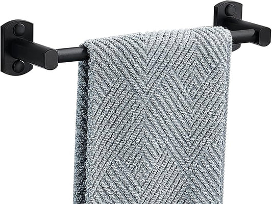Black Towel Bar, Hand Towel Rack for Bathroom Wall Mounted Towel Hanger, Kitchen Bath Towel Holder, Toilet Towel Rod,12 Inch