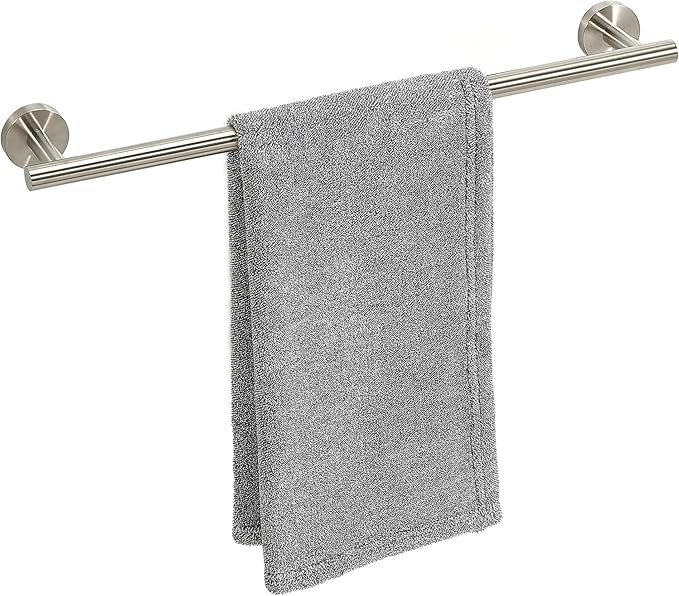 Brushed Nickel Towel Bar, 18 Inch Towel Racks for Bathroom Wall Mounted, Thicken SUS304 Stainless Steel Heavy Duty Hand Towel Holder Organizer, Bathroom Accessories, Total Length 20.5 Inch-NeatNest
