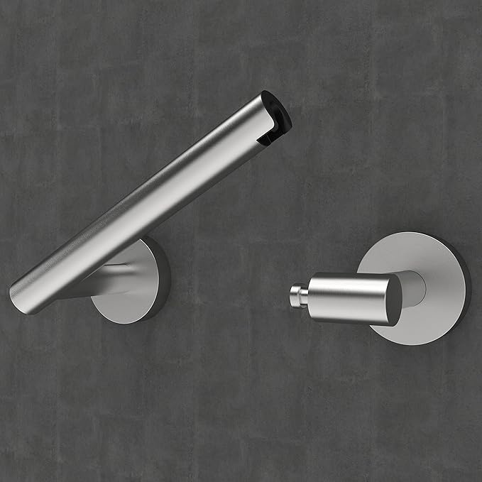 Brushed 2 Pack Toilet Paper Holder SUS304 Stainless Steel Double Post Pivoting Toilet Paper Roll Holder Wall Mounted Toilet Tissue Holder for Commercial Bathroom RV-NeatNest