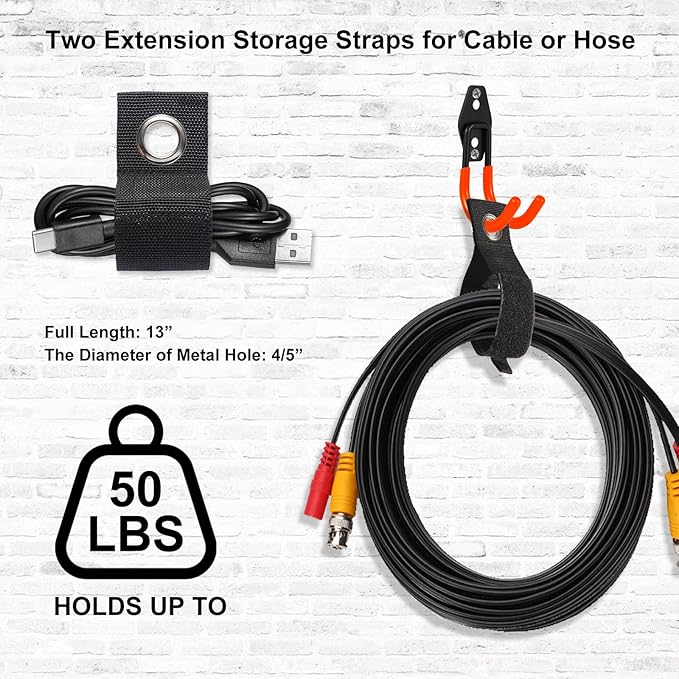 Garage Hook Heavy Duty Wall Storage Hangers, 26 Pack Garage Storage Hooks Steel Tool Orange for Ladders, Ropes, Garden Tools-NeatNest