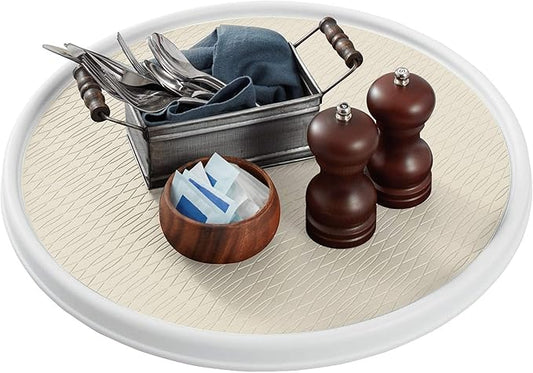 Copco Basics Non-Skid Turntable, 18-Inch, Cream-NeatNest