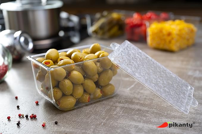 Condiment Storage Containers | Set of 2 Small Organizers with Lids for Refrigerator | Dishwasher Safe | Made in USA-NeatNest