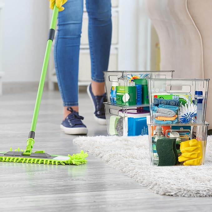 ClearSpace Plastic Storage Bins with Lids X-Large – Perfect Kitchen Organization, Desk Organizer or Pantry Storage – Desktop Organizer, Pantry Organization and Storage Bins, Cabinet Organizers-NeatNest