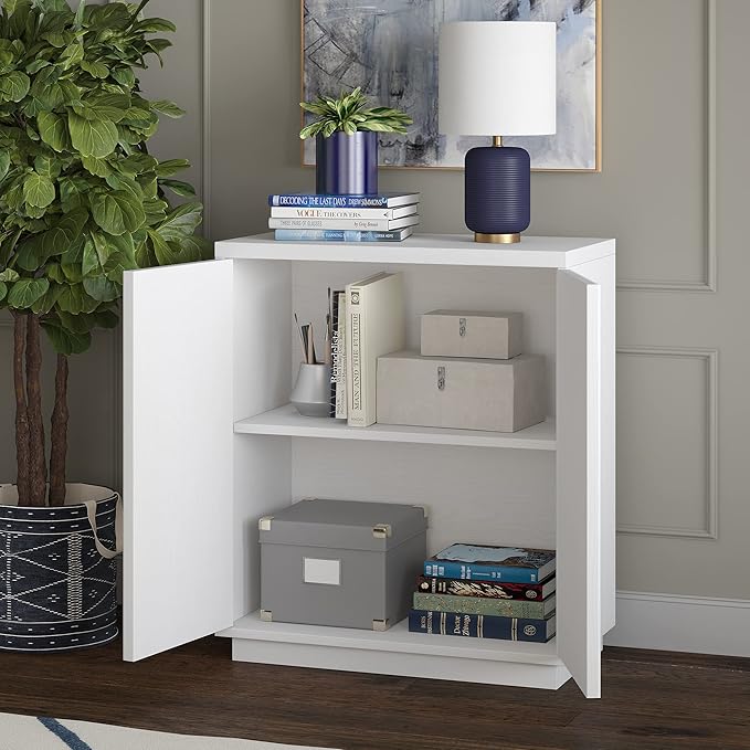 Henn&Hart Alston Accent Cabinet, 28" Wide, White