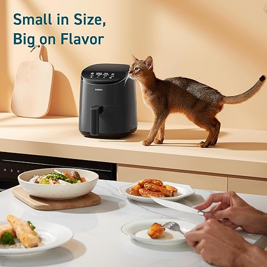 Iceberg IndestrucTable Classic Personal Folding Table, Heavy Duty Utility Table, Adjustable Height & Cosori Mini Air Fryer 2.1 Qt, 4-in-1 Small Airfryer, Bake, Roast, Reheat, Space-Saving & Low-Noise-NeatNest