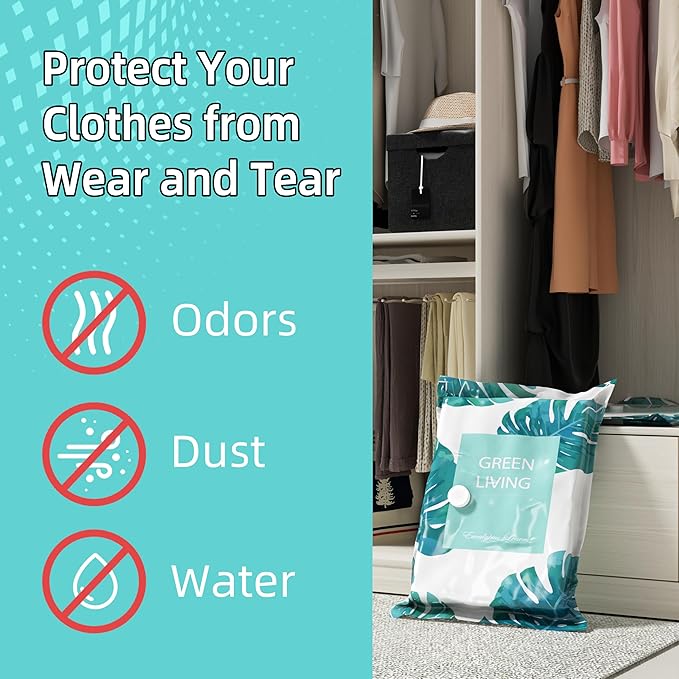 Thicken Vacuum Storage Bags with Electric Air Pump, Vacuum Sealer Bags, Air Compression Space Saver Bags for Clothes, Blanket, Duvets, Pillows, Comforters, Travel (10 Packs)-NeatNest