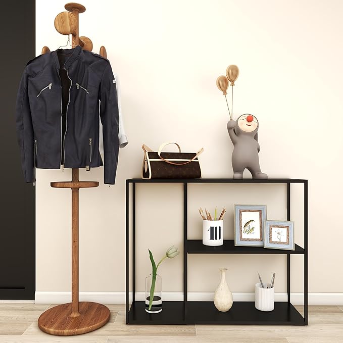 HDANI Console Table, Narrow Entryway Table, 3 Tier Metal Hallway Table, 11.8''Dx39.4''Wx31.5''H(Black)-NeatNest