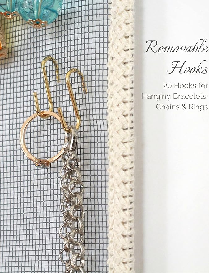Heesch Earring Organizer Holder Display Wall Mount Hanging Jewelry Stud Earrings Necklaces Holder for Women Girls Hair Clips Hanger-NeatNest