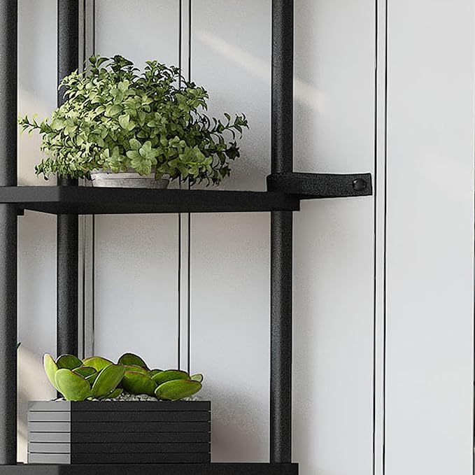6 Tier Corner Shelf, 66.5'' Tall Standing Shelf, Narrow Display Shelf Stand, Modern Corner Bookshelf, Plant Stand, Corner Bookcase for Living Room, Bedroom, Bathroom, Black LCS502B-NeatNest