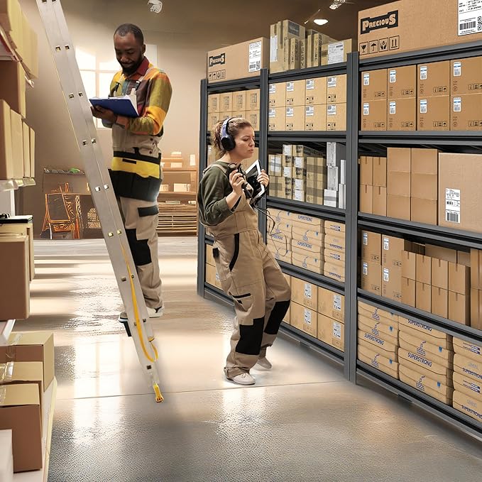 47.2" W Garage Shelving Heavy Duty Storage Shelves 5 Tier Adjustable Heavy Duty Shelving 4000LBS Metal Shelves for Garage Storage Rack Utility Rack Industrial Shelf 72" H x 47.2" W x 23.6" D-NeatNest