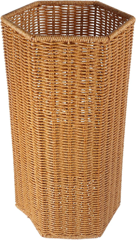 Ciieeo Woven Umbrella Stands for Entryway, Wicker Umbrella Holder Freestanding Cane Stand Decorative Umbrella Rack Tall Flower Basket for Home Laundry Bathroom-NeatNest