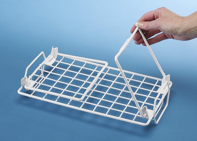 Whitmor Wire Grid Stacking Shelf Small, White-NeatNest