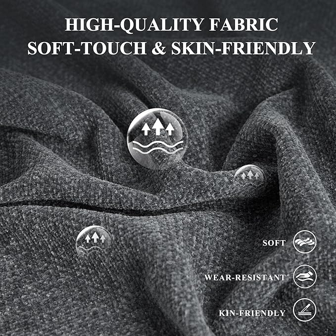 COLAMY Fabric Round Storage Ottoman with Reversible Tray Lid – Multi-Functional Footrest, Hidden Storage, Sturdy & Stylish Small Coffee Table for Living Room, Bedroom, or Entryway(Dark Grey)-NeatNest