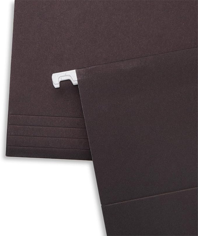 Blue Summit Supplies Hanging File Folders, 25 Reinforced Hang Folders, Designed for Home and Office Color Coded File Organization, Letter Size, Black, 25 Pack-NeatNest