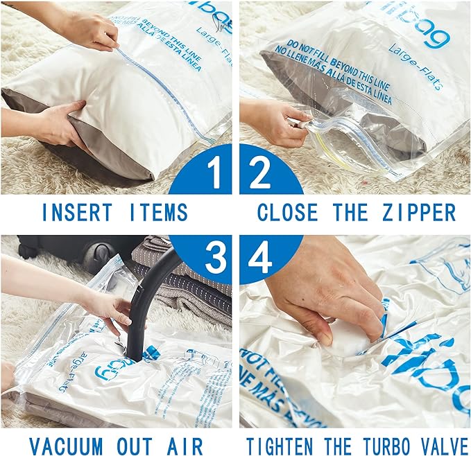 Vacuum Storage Bags, Space Saver Vacuum Seal Storage Bags 20-Pack Sealer Bags for Clothes, Clothing, Bedding, Comforter, Blanket (20C)-NeatNest