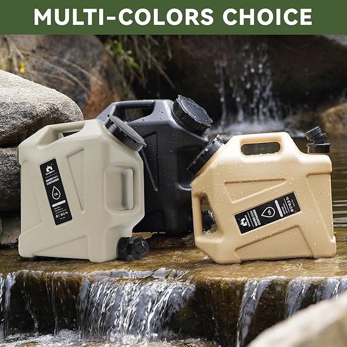 Camping Water Container - 3.2 Gallan Water Jug with Spigot | Portable Water Tank for Outdoor Hiking Picnic Supplies-Grey-NeatNest