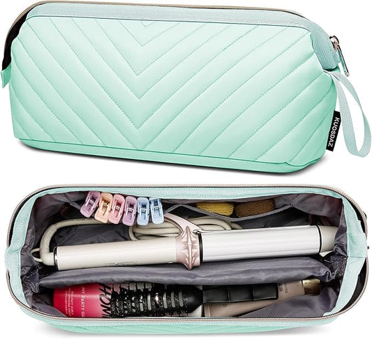 Hair Tools Travel Bag for Shark Flexstyle Dyson, Quilted Case Organizer Bag, Gift for Women Hair Accessories Storage Bag, Travel Hairdryer Portable Bag for Women, Teal-NeatNest