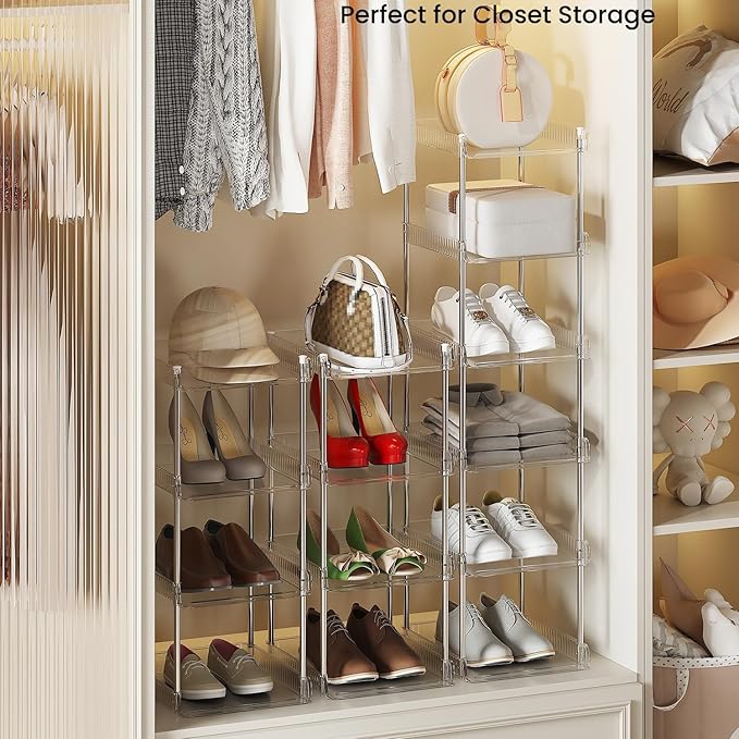 LUCKNOCK Slim Rolling Storage Cart for Small Spaces, 6-Tier Bathroom & Kitchen Organizer with Wheels, Narrow Mobile Shelving Unit, Stackable Design for Office, Laundry Room, and Tight Corners-NeatNest