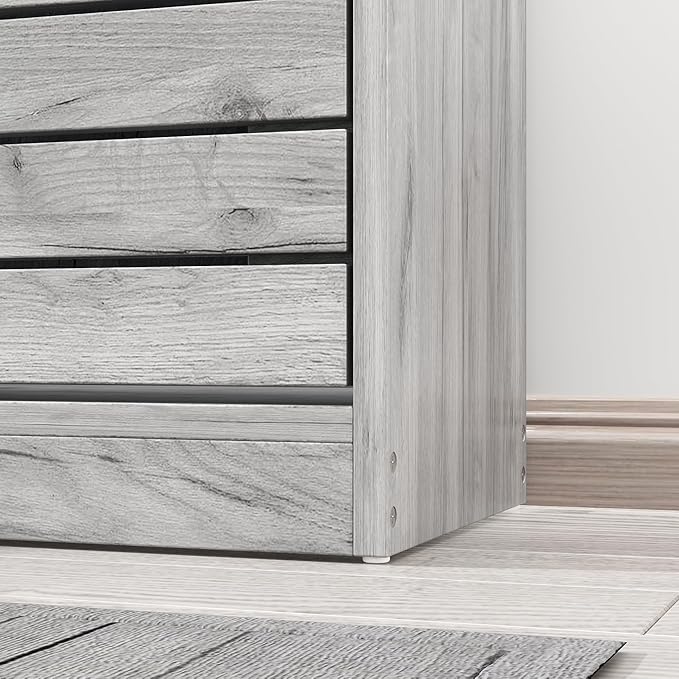 Shoe Cabinet with 2 Flip Drawers, Shoe Storage Organizer with 2-Tier Shelf for Entryway, Freestanding Shoe Rack Storage Organizer, Light Grey-NeatNest