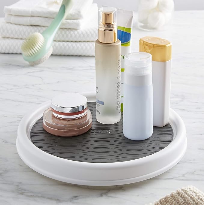 Copco Non-Skid Pantry Cabinet, 9-Inch, White/Gray-NeatNest