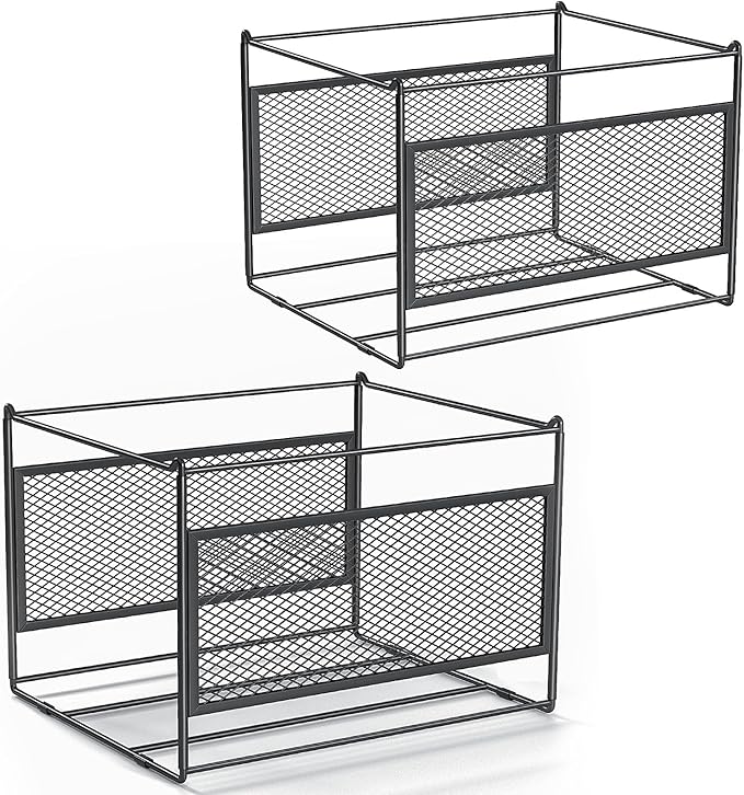 2 Pack Hanging File Folder Frame Letter/Legal Size,Hanging Files Holder Rack for Desk Organizer,Hanging Folder Rails,Only Fit Filing Cabinet Drawers over 10" in Height,15.2" Lx12.4" Wx10" H