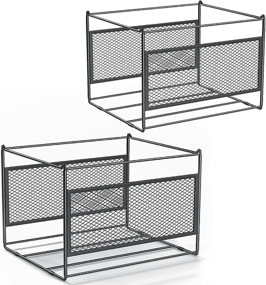 2 Pack Hanging File Folder Frame Letter/Legal Size,Hanging Files Holder Rack for Desk Organizer,Hanging Folder Rails,Only Fit Filing Cabinet Drawers over 10" in Height,15.2" Lx12.4" Wx10" H