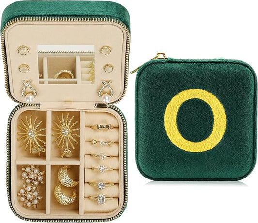 Jenria Mothers Day Gifts for Mon, Travel Jewelry Case for Women, Jewelry Organizer, Jewelry Box, Unique Gifts, Personalized Gifts for Her, Birthday Gifts for Mom, Teen Girl, Girlfriend, Green, O-NeatNest